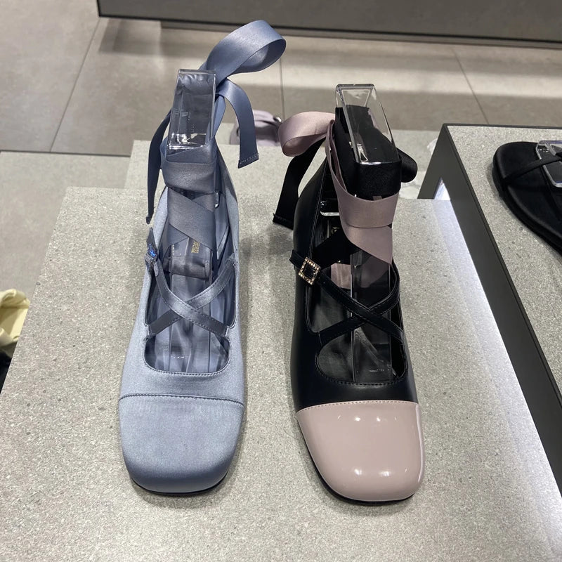 Ballet Blue Black Pink Heels Round Toe Lolita Mary Janes Pumpsfree Shipping Shoes on Offer Sandals Summer