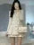 French Coat Dresses for Long Sleeve O-neck Ruffles A-line Short Dress Autumn Spring Korean Vestidos Mujer New