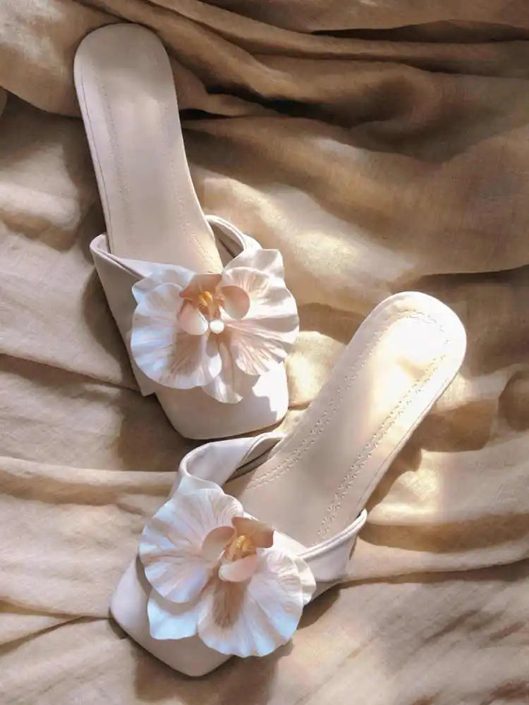 Summer Flower Slippers Comfort Outdoor Shoes Dress Street Style Slides