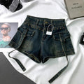 Y2k 2000s Cargo Denim Shorts High Waist Shorts Jeans Summer Harajuku Korean Hot Short Pants New