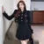Tweed Suit 2-piece Skirt Set Autumn Winter New French Style Cropped Jacket Coat Mini Skirt Korean Female Outfits