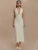 Halter Deep V Neck Sleeveless Maxi Dress for Backless Bodycon Tank Dress Femme Long Dress