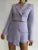 Double-breasted Button Short Blazer High Waist Irregular Shorts Short Pants Long Sleeve Suits 2 Pieces Set