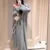 Autumn Winter Warm Knitted 2-piece Dress Set Soft Long Cardigan Strapless Bodycon Split Midi Dress Outfits