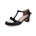 Low Sandals Woman Leather Block Heels Shoes Closed Toe Buckle Strap Summer Suit Female Beige Mary Jane Lowheeled Chunky Hi