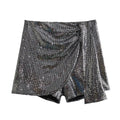 Sequin Y2k Skirt Club Glitter High Street Slim Zipper Loose Patchwork Short Skirt Sparkle Skirt
