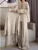 ’s Knitted 2-piece Set Tracksuit Autumn Winter O-neck Pullover Sweater Wide Leg Pants Harajuku Warm Suit New