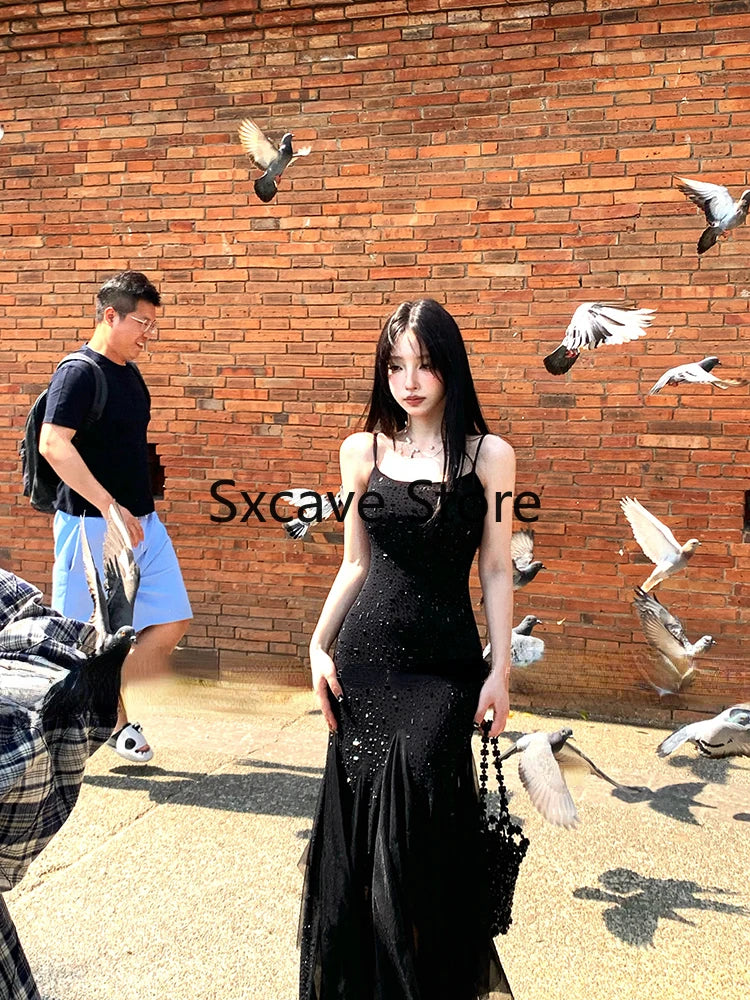 Even Party Midi Dress Female Bodycon Strap Dress Even Party Summer Outwear Beach Style Clothing Korean