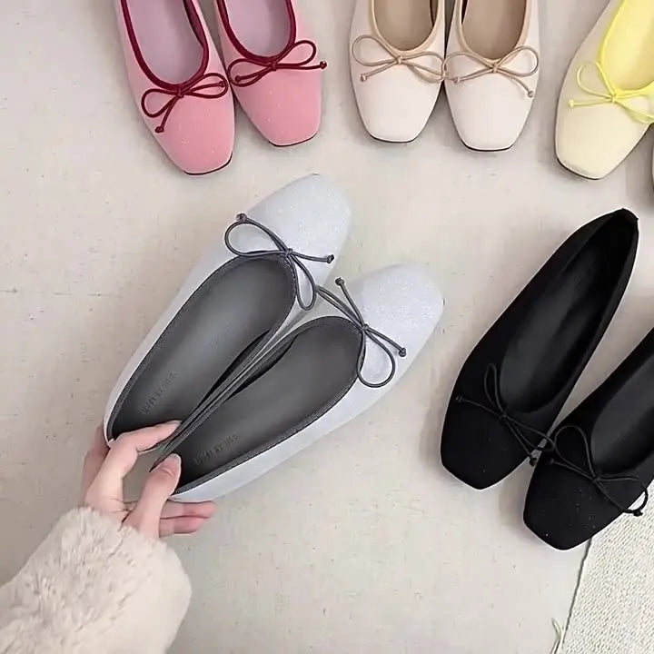 Increas Height Summer Shoes Square Toe Female Sneakers Clogs Platform Autumn Allmatch Dress Flats Slipon M