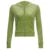 Velvet Crop Top Winter Jacket Green Pink Zip Up Hoodies Coats Skinny Overcoat