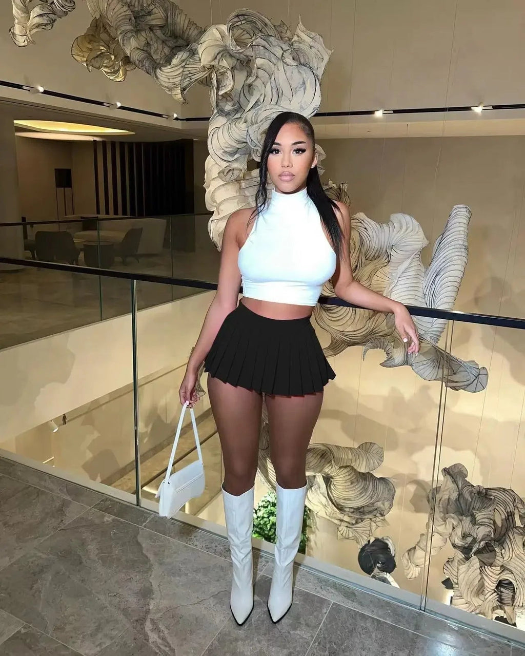 Mini Pleated Skirts for Korean High Wiast Tennis Skirt Summer Girl Y2k Accessories Aline Stretchy Skirt
