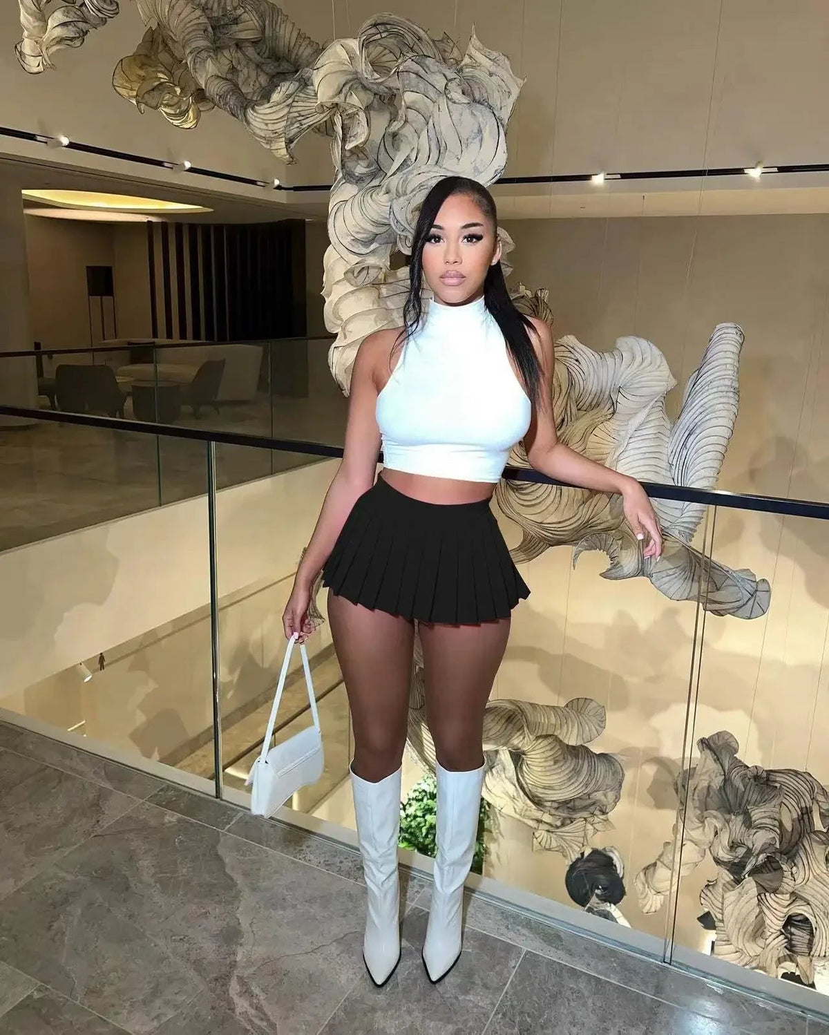 Mini Pleated Skirts for Korean High Wiast Tennis Skirt Summer Girl Y2k Accessories Aline Stretchy Skirt