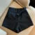 Suit Shorts High Waist Wide Leg Shorts Office Lady Korean Black White Simple All Match Short Pants