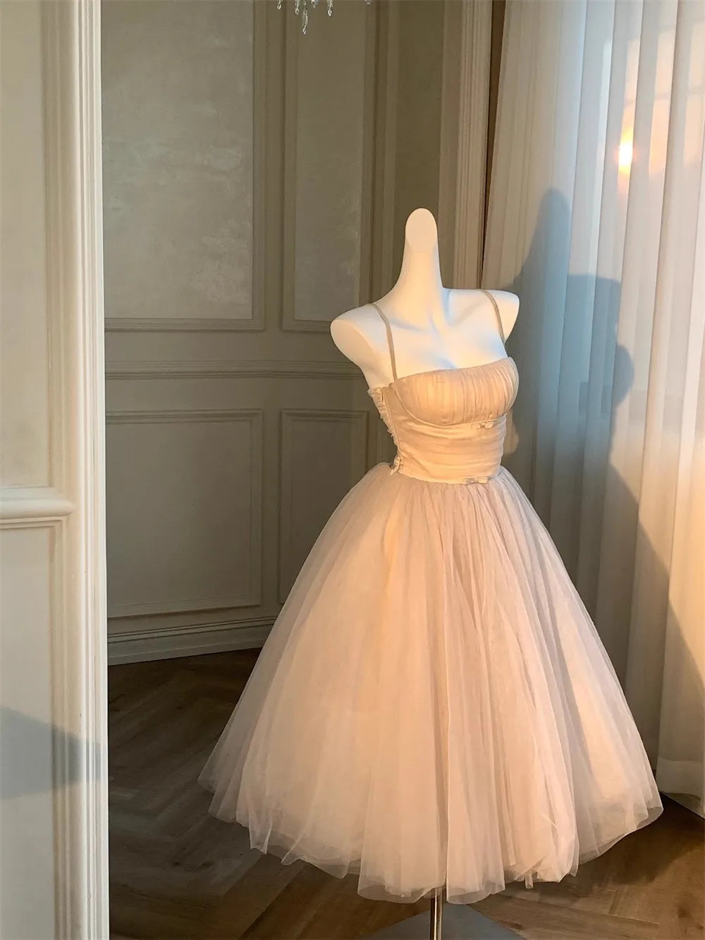 Fairycore White Princess Dress Sweet Ball Gown Birthday Party Vestidos Gauze Bodycone Strapless Camisole Long Dresses