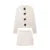 Tassel Knit Skirt Set Bow Buckle O-neck Long Sleeve Cardigan Sweater Mini Skirts Suit New in Matching Outfit
