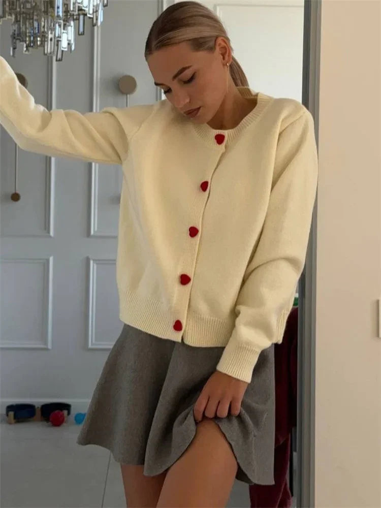 Knit Sweater Cardigan Coat for Long Sleeve Patchwork Ribbed Loose Cropped Top Female Knitwear Outwear Jumpers