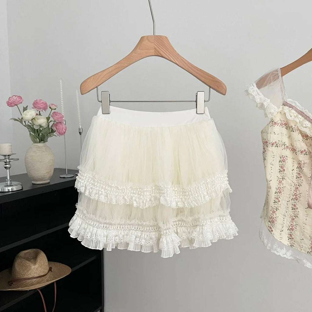 2000s Japanese Kawaii Suits Lolita 2 Piece Skirt Set Even Party Clothing Y2k Crop Top Blouse + Slim Skirts
