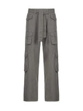 Woman Allmatch Jeans Denim Pants Cargo Pants Multiple Pockets Tunic Trousers Low Waist Baggy Ins