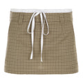 Plaid Mini Shorts Skirt Contrast Color Drawstring High Waist Skirts With Shorts Korean College Style Bottoms