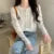 Spring Autumn ’s Knitted Cardigan Korean Single Breasted Long Sleeve Jumper Woman Round Neck Cardigans Outwear