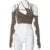 Europe and the United States Y2k Summer New ’s Color Halter Halter Halter Crop Back Sleeved Blouse