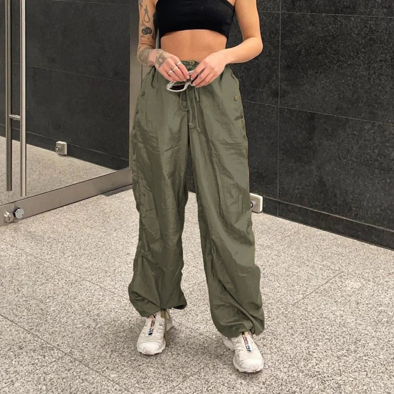Woman New Trend Trousers New Trend Sweatpants Aesthetics Cargo Japanese Pants Grunge Tunic Drawstring Color