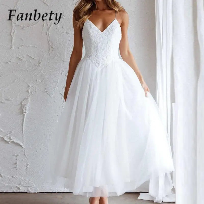 Embroidered Lace Party Dress Vneck Sleeveless Long Dress Loose Hollow Out Beach Dress