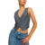 Vest Waistcoat for Y2k Clothes Color Slim Fit V Neck Sleeveless Button Down Crop Top Outwear Gilet