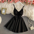 Kylethomasw Backless Club Dresses Hepburn Black Mini Dress High Waist a Line Slim Woman Dress Robe Femme