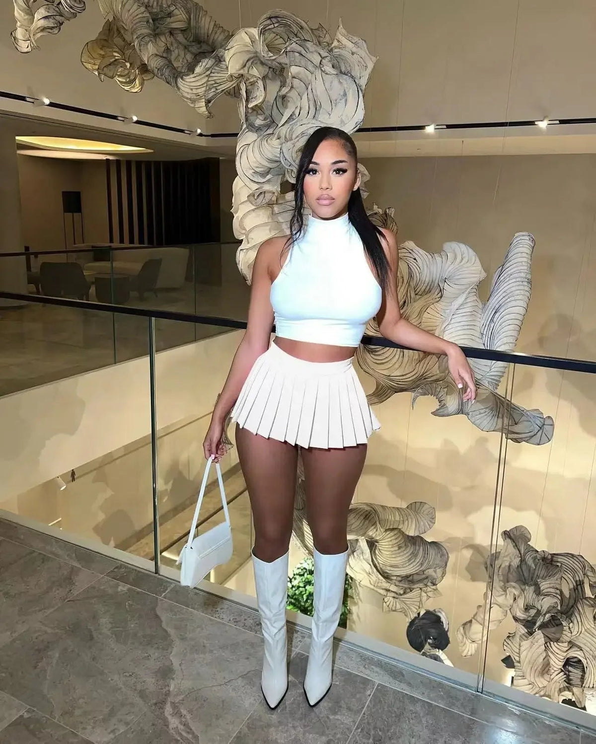 Mini Pleated Skirts for Korean High Wiast Tennis Skirt Summer Girl Y2k Accessories Aline Stretchy Skirt