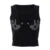 Y2k European and American ’s Summer New Round Neck Hot Diamond Sleeveless Open Navel Slim Fit Tank Top T-shirt Top