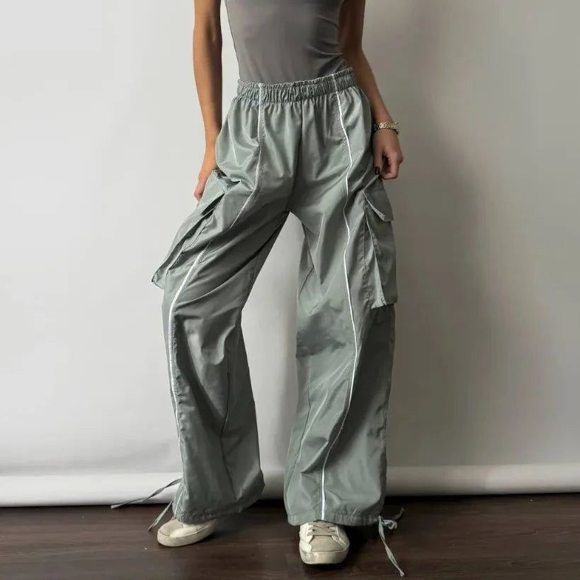 Y2k Aesthetic Cargo Pants American Retro Harajuku Baggy Trousers Oversized Sweatpants