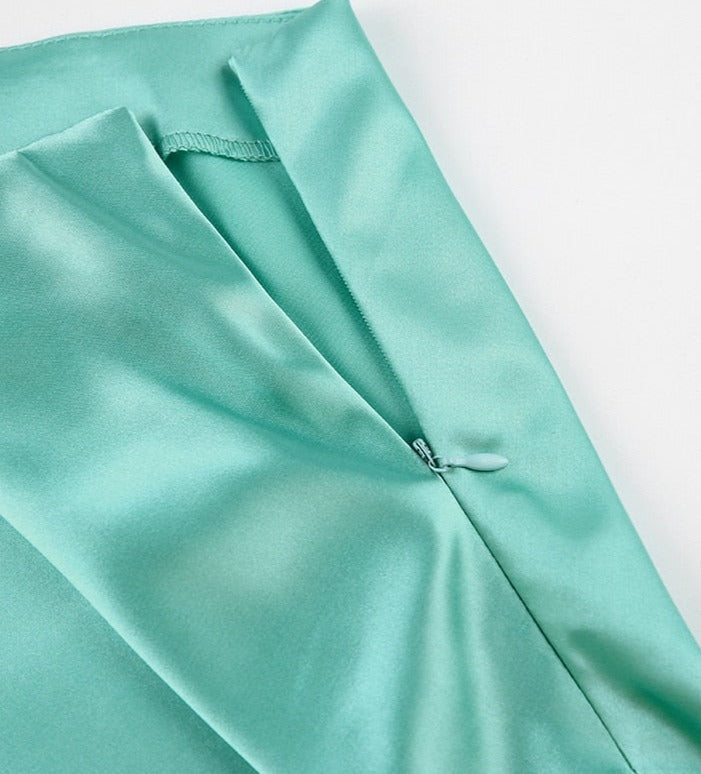Satin Midi Skirt