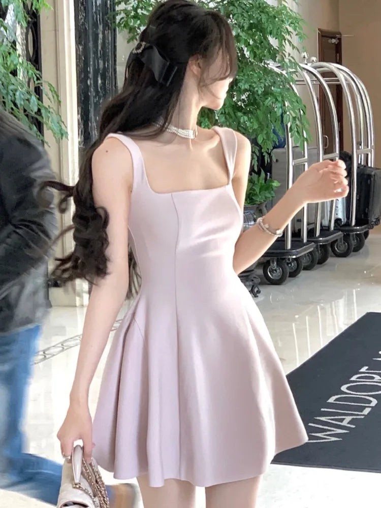 Summer Midi Dress French Holiday Party Dresses Aline Prom Robe Wedding Vestidos Clothes New