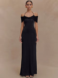 Off Shoulder Strapless Maxi Dress