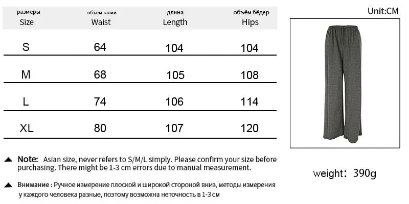 Trousers Autumn New Basic Straight Slim Pants Lady Simple Versatile Knitted Trousers