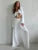 2 Piece-set Trousers for V-neck Lace-up Long Sleeve Top and High Waist ’s Pants Outfits Female