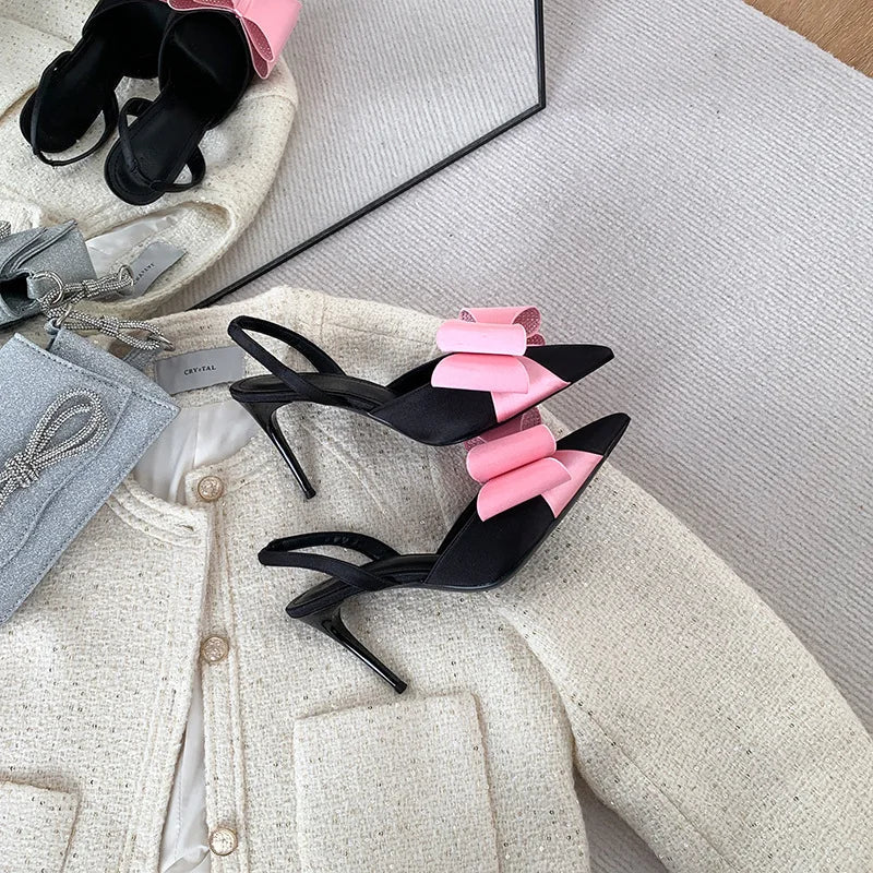 Beige Heeled Sandals Wedding Shoes Shallow Mouth Black High Lace Up Comfort Party Stiletto Clear Pointed Rubber Silk