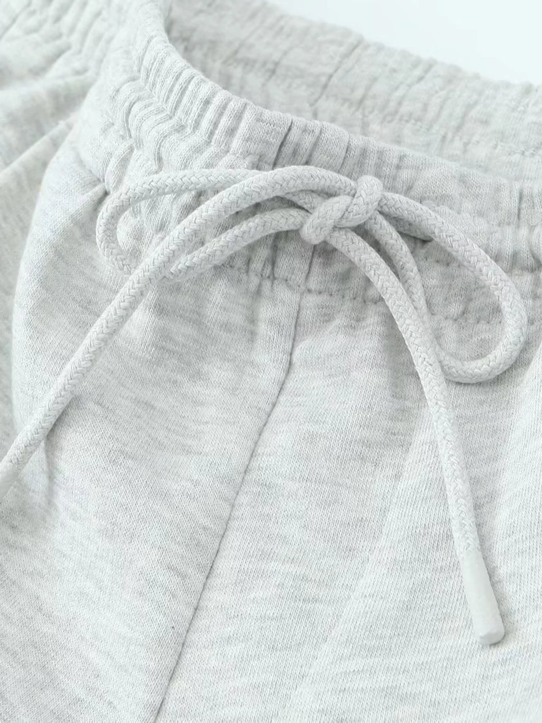 Woman Drawstring Long Pants Autumn High Waist Loose Wide Leg Trousers Female Sweatpants