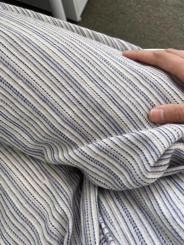 Korean Trousers Drawstring Wide Leg Pants 2000s Y2k Sport Striped Summer Oversize Loose