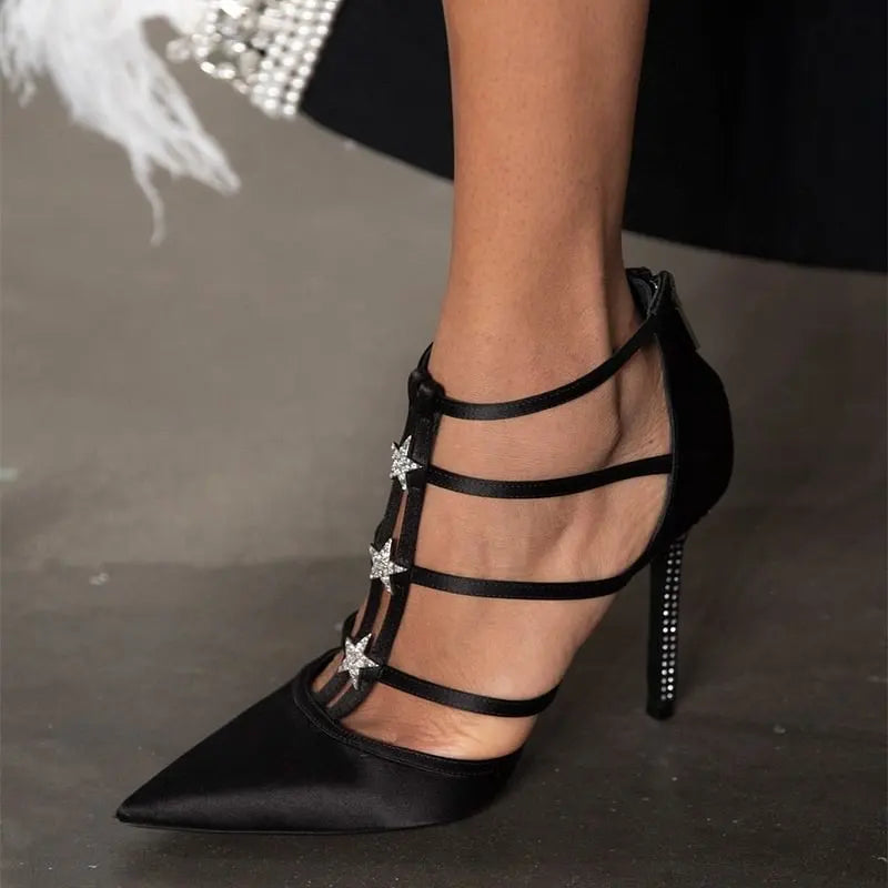 Round Toe Bow Decor Pumps Block Low Heels Slip on Hollow Sweet Dress Daily Shoes Party Design Sandals