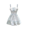 Beach Even Party Mini Dress Summer Sleeveless Kawaii Strap Dress Y2k Fairy Dress Japanese