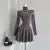 Autumn New Mini Dresses Turtleneck Long Sleeve Ruffles A-line Korean Female Clothing Vestidos Mujer