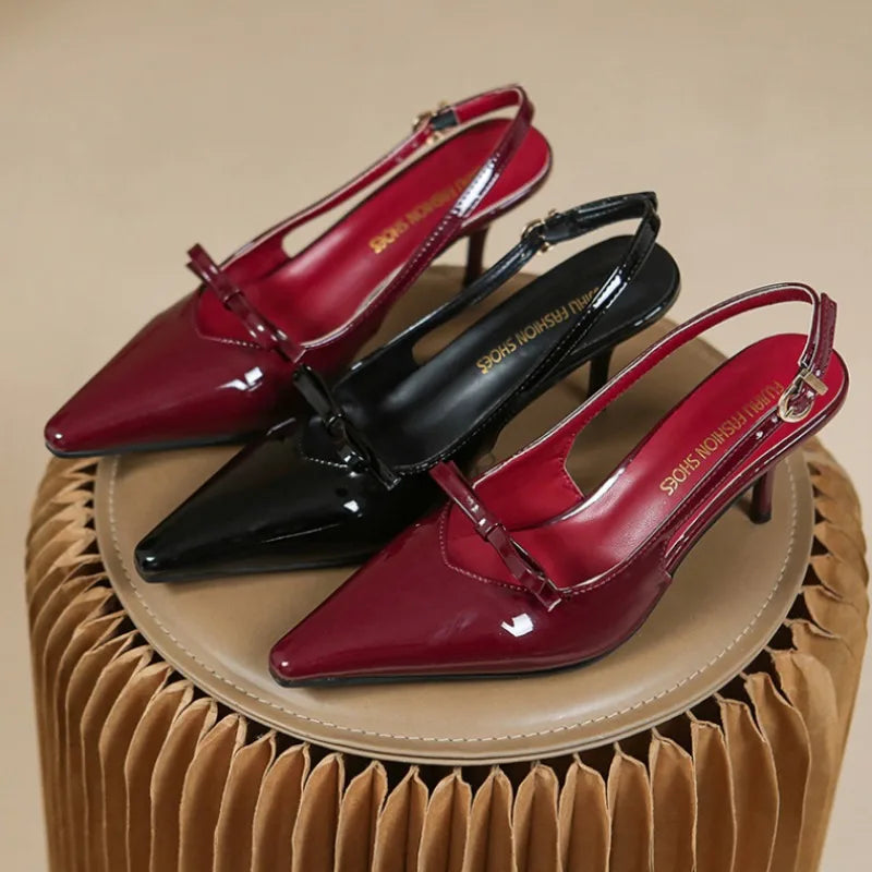 Summer New Color Highheeled Sandals for Bow Dress Single Party Wedding Shoes
