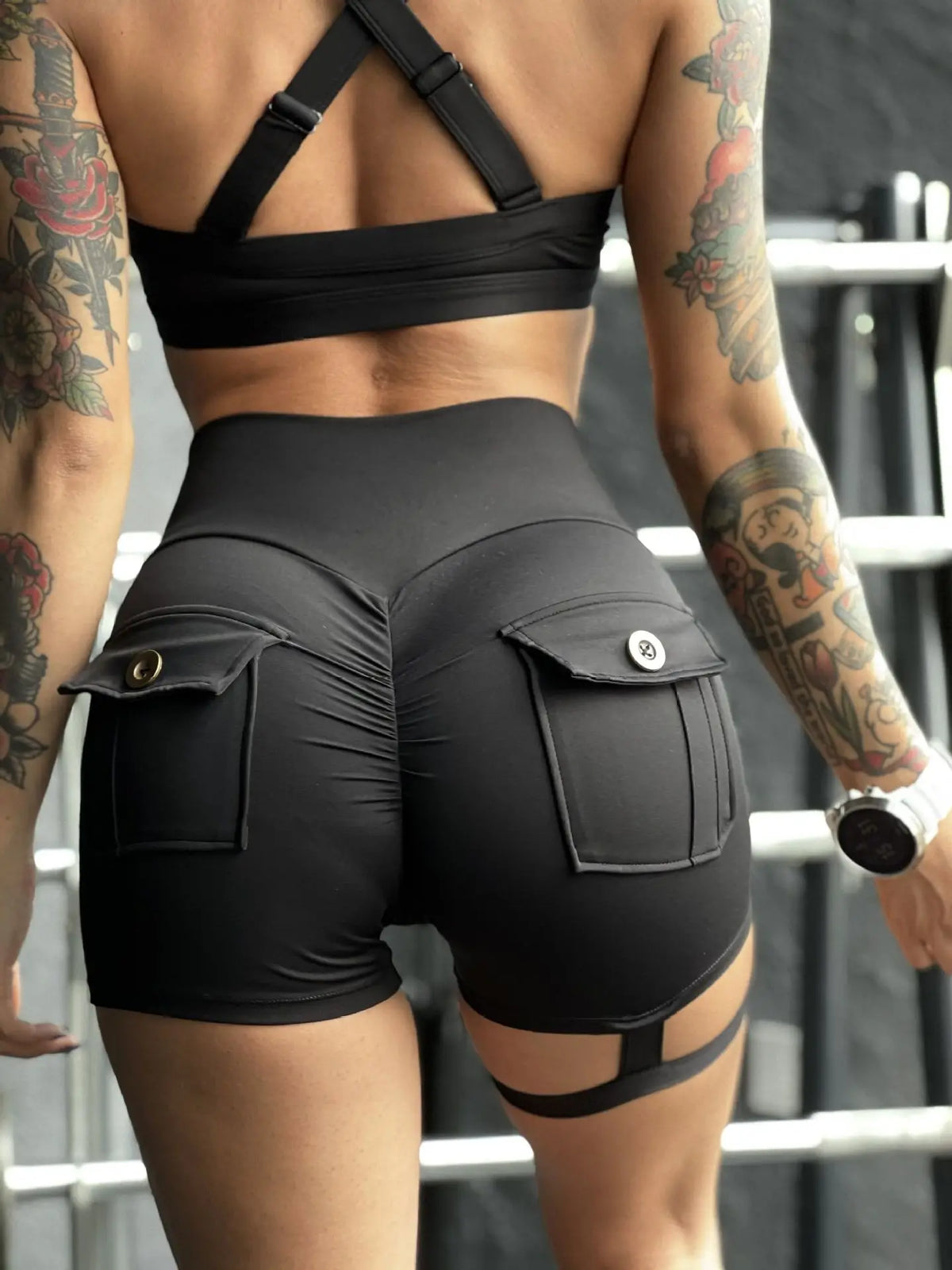 Cargo Pocket Fitness Shorts ’s Tight Leg Loop Sweatpants Peach Butt Yoga Pants