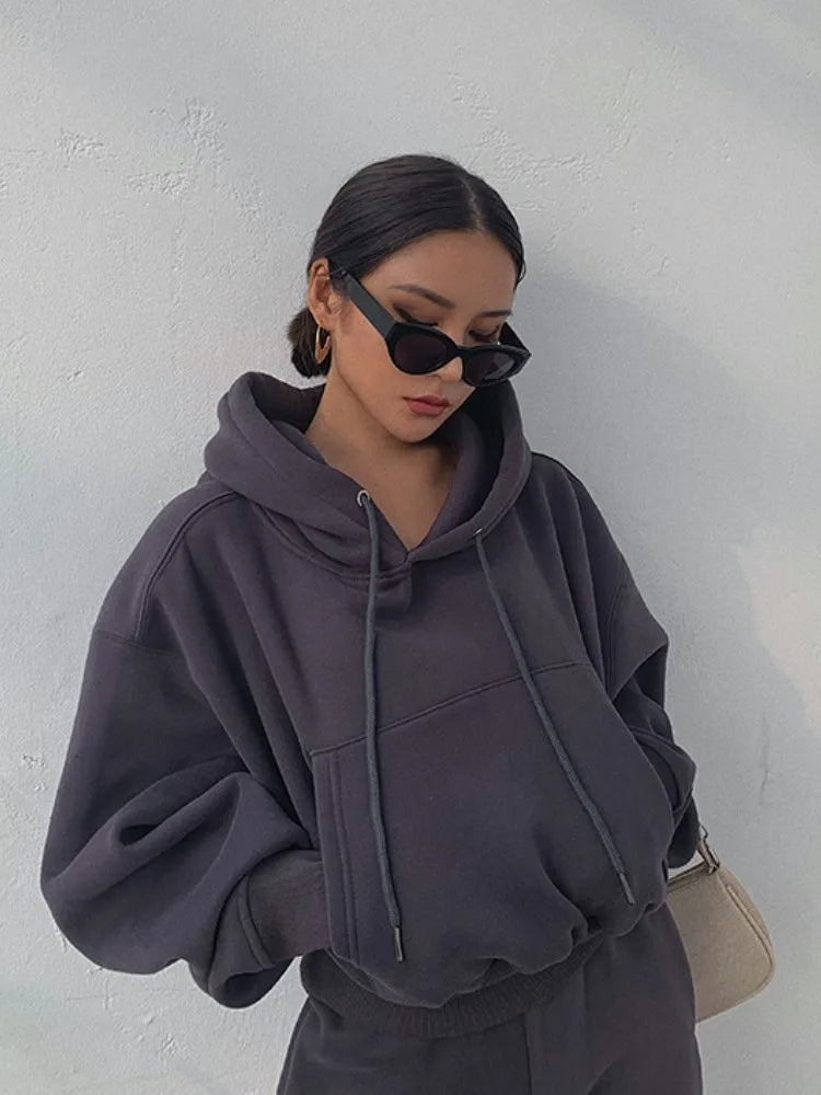 New Hoodies Suit Winter Spring Tracksuit Two Pieces Set Sports Pullover Sweatpants Sweatshirt Mujer