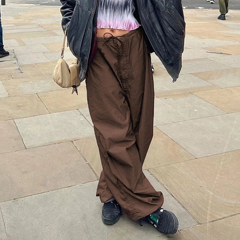 Woman New Trend Trousers New Trend Sweatpants Aesthetics Cargo Japanese Pants Grunge Tunic Drawstring Color