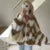 Loose Mohair Striped V-neck Cardigan With Scarf Lantern Sleeve Single Breasted Knitwear Lady New