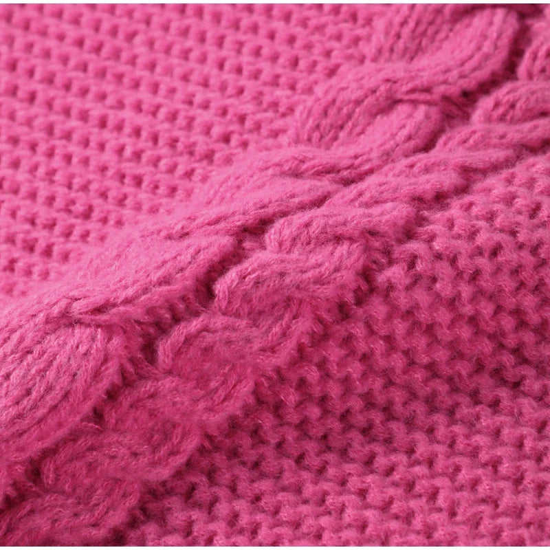 Loose Twist Knitted Sweater Pullover Oversize O-neck Long Batwing Sleeve Female Pullovers Autumn Winter Lady Sweaters