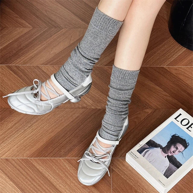 Special Heel Design Laceup Ballet Shoes Nonslip Buckle Strap Shoes Handmade Round Toe Sapatos Femimino